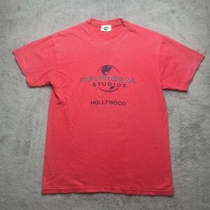 Universal Studios Hollywood T-Shirt Mens Small Vintage 90s Red Logo California